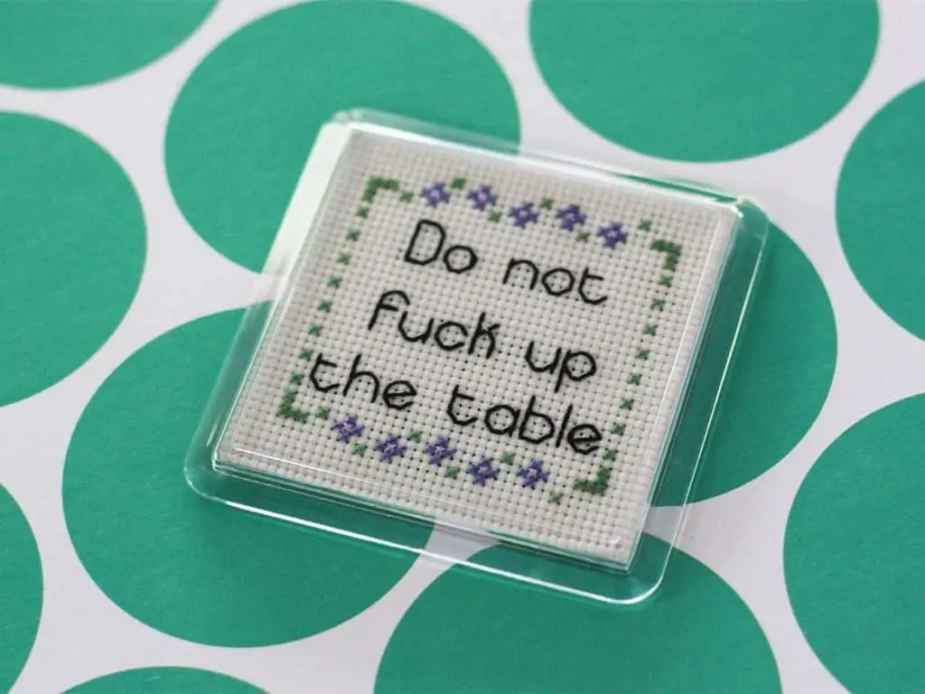 snarky cross stitch kit