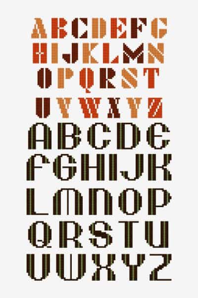 cross stitch alphabet letters