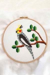 framing cross stitch in hoop